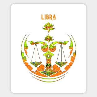 Vibrant Zodiac Libra Sticker